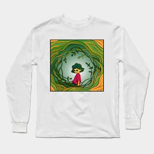 The Japanese introvert masked girl 2 - Yabisan vector art - Long Sleeve T-Shirt